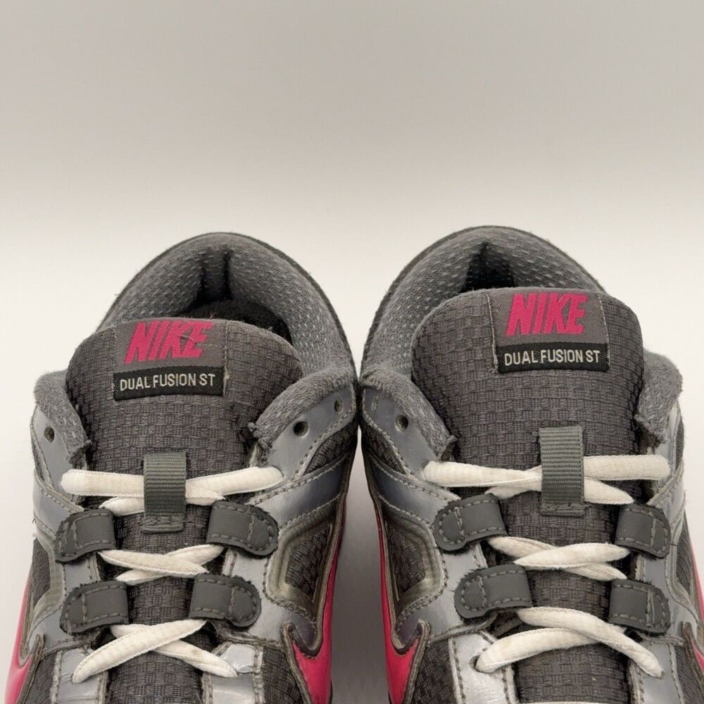 Nike Dual Fusion ST Running Shoes Gray Pink Breathable Mesh Sneakers Size 6.5 - Picture 9 of 11